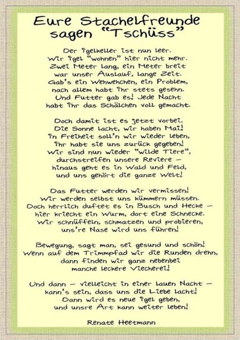 Gedicht Igel